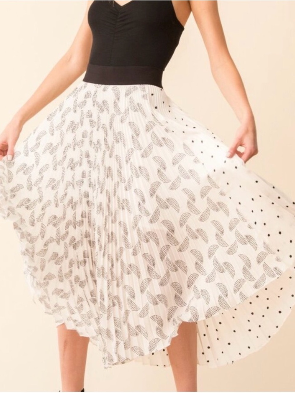 A.L.C. White Pleated Midi Skirt STUNNING!